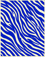 Bold Blue Cream Abstract Stripes Rug