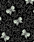 Whimsical Butterflies and Swirling Vines Pattern Rug