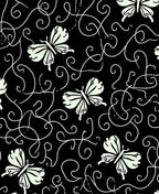 Whimsical Butterflies and Swirling Vines Pattern Rug