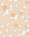 Abstract Peach Blob Pattern Rug