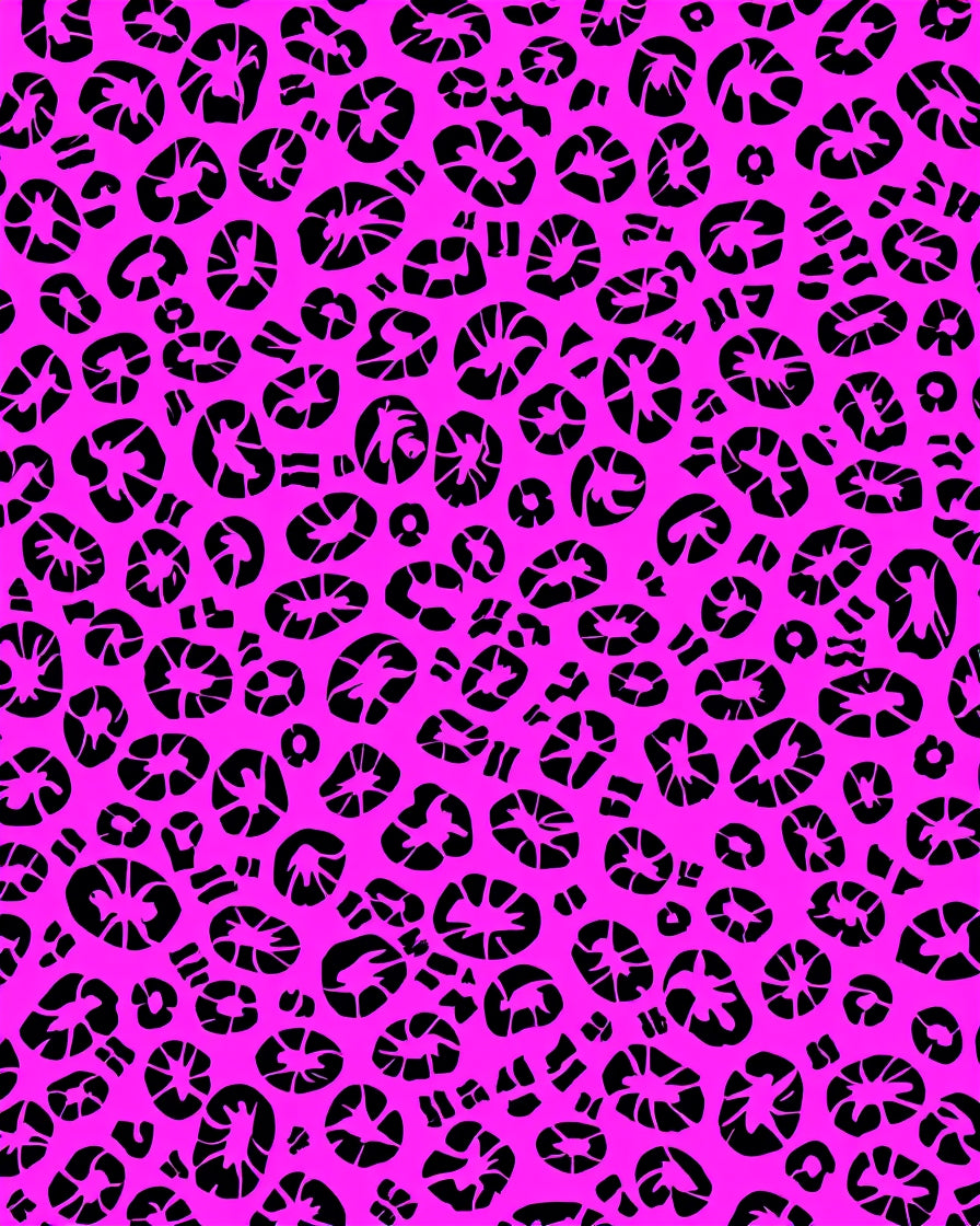 Bold Pink Leopard Print Pattern Rug