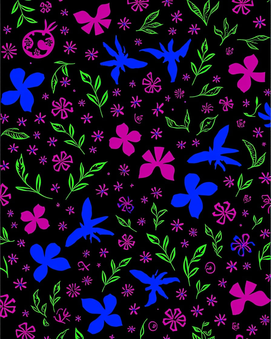 Bold Floral And Leafy Design Rug