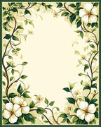 Vining Ivory Floral Garden Design Rug