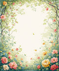 Whimsical Garden Floral Vine Design Rug