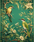 Tropical Birds and Botanical Design Rug