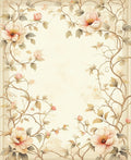 Soft Floral Vine Scrollwork Pattern Rug
