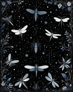 Magical Insect Starry Night Design Rug