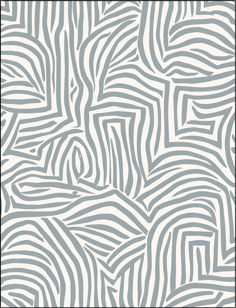 Abstract Striped Pattern Rug