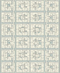 Abstract Geometric Grid Pattern Rug