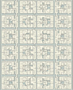 Abstract Geometric Grid Pattern Rug
