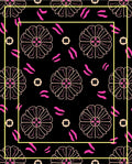 Floral And Lips Pattern Rug