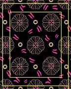 Floral And Lips Pattern Rug