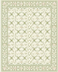 Pale Green Floral Vine Classic Rug