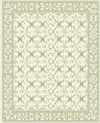 Pale Green Floral Vine Classic Rug
