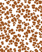 Brown Abstract Blob Pattern Rug