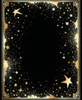 Golden Stars and Celestial Night Rug