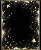 Golden Stars and Celestial Night Rug