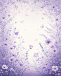 Purple Floral Meadow Butterfly Design Rug
