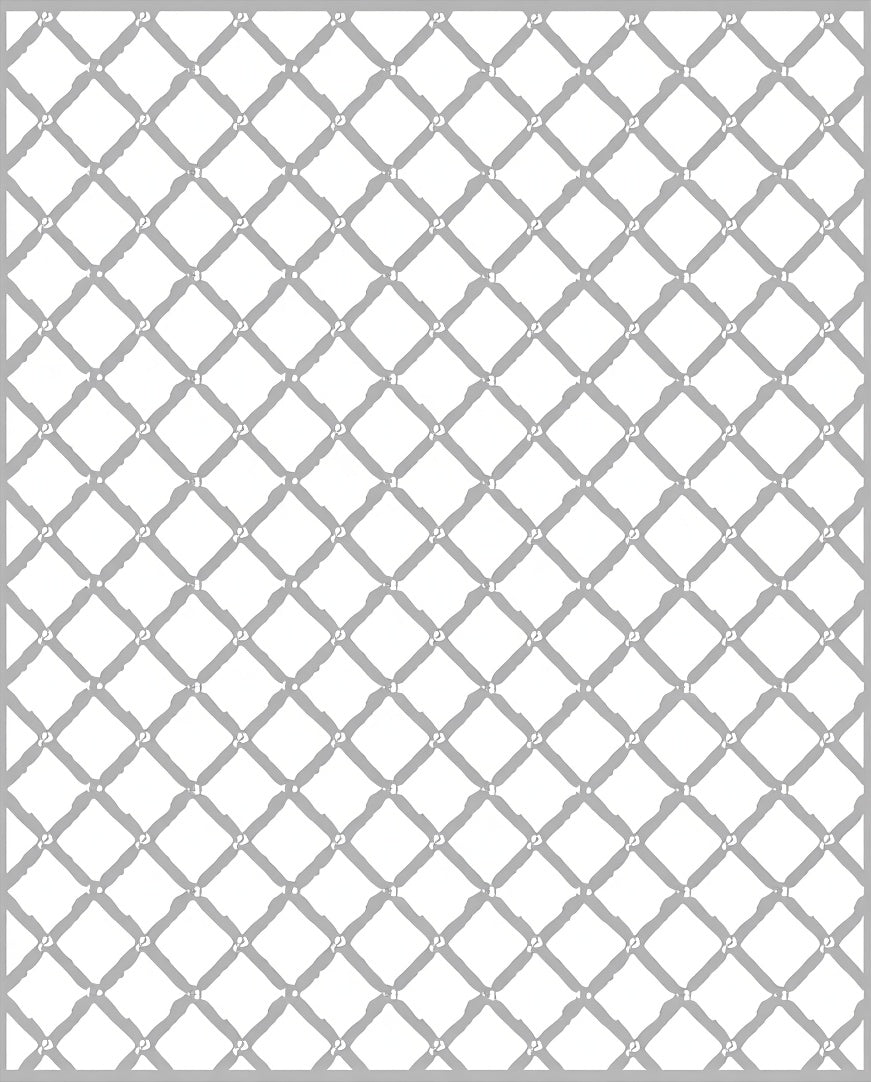 Diamond Net Patterned Graphic Rug