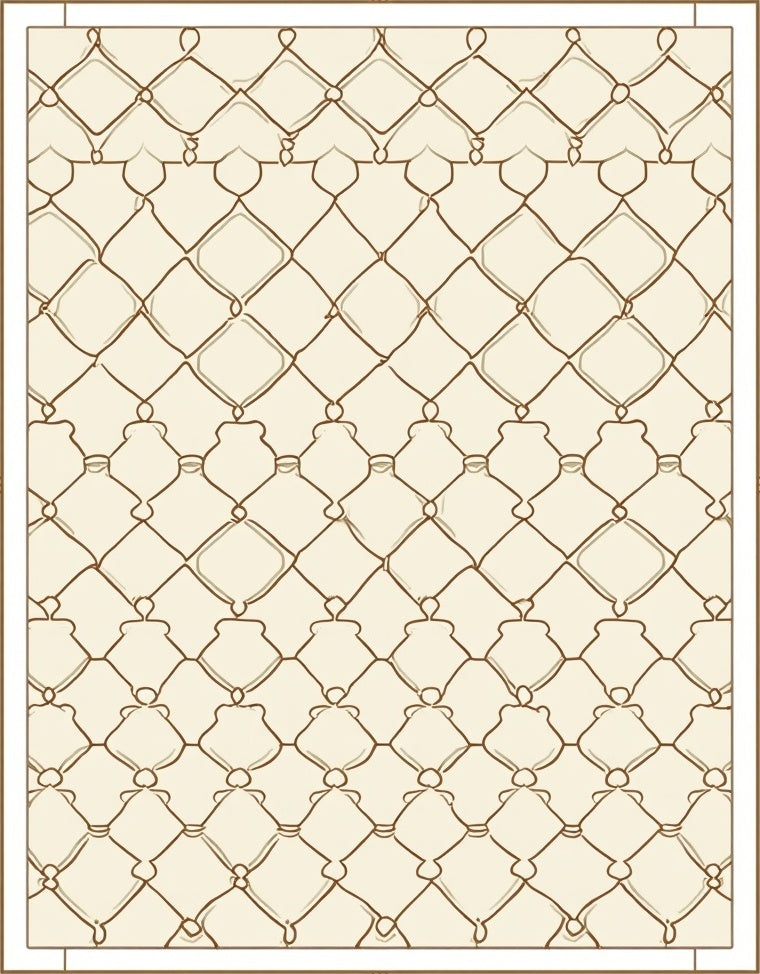 Chain Link Lattice Pattern Rug