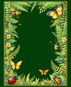 Whimsical Garden Butterfly Ladybug Design Rug