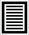 Chic Black White Striped Frame Rug