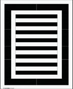 Chic Black White Striped Frame Rug