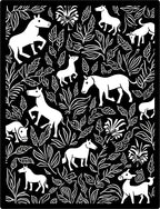 Chic Equine Floral Pattern Design Rug