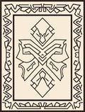 Tribal Geometric Cross Pattern Rug