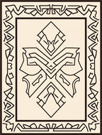 Tribal Geometric Cross Pattern Rug