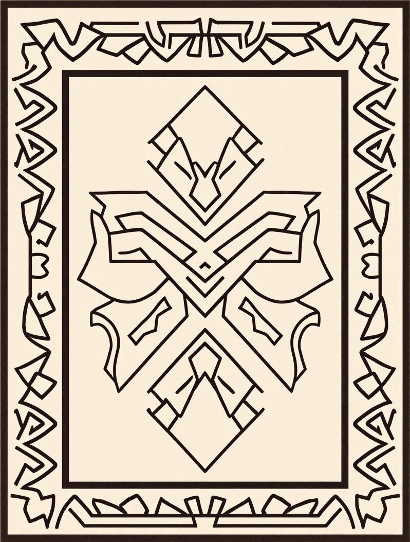 Tribal Geometric Cross Pattern Rug