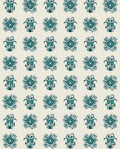 Teal Floral medallion Motif Design Rug