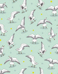 Whimsical Seagull Flight Pattern Design Rug