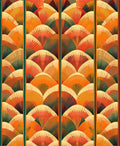 Art Deco Style Fan Pattern Rug