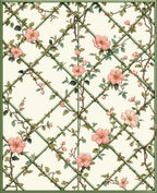 Trellis Floral Vine Pattern Rug