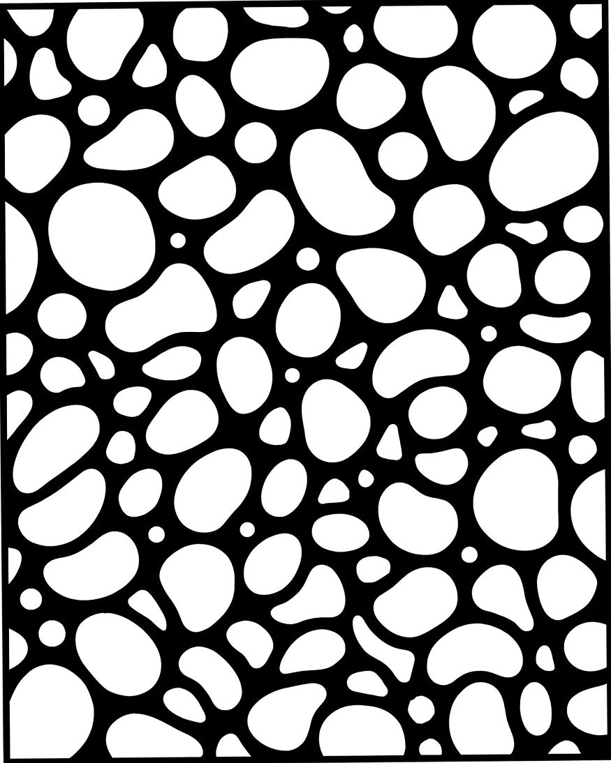 Abstract Pebble Pattern Rug