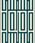 Bold Geometric Maze Pattern Rug