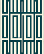 Bold Geometric Maze Pattern Rug