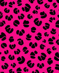 Hot Pink Black Spots Pattern Rug