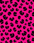 Hot Pink Black Spots Pattern Rug