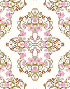 Floral Art Nouveau Pink Ornament Rug