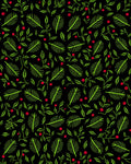 Verdant Frond Berry Scatter Rug
