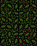 Verdant Frond Berry Scatter Rug