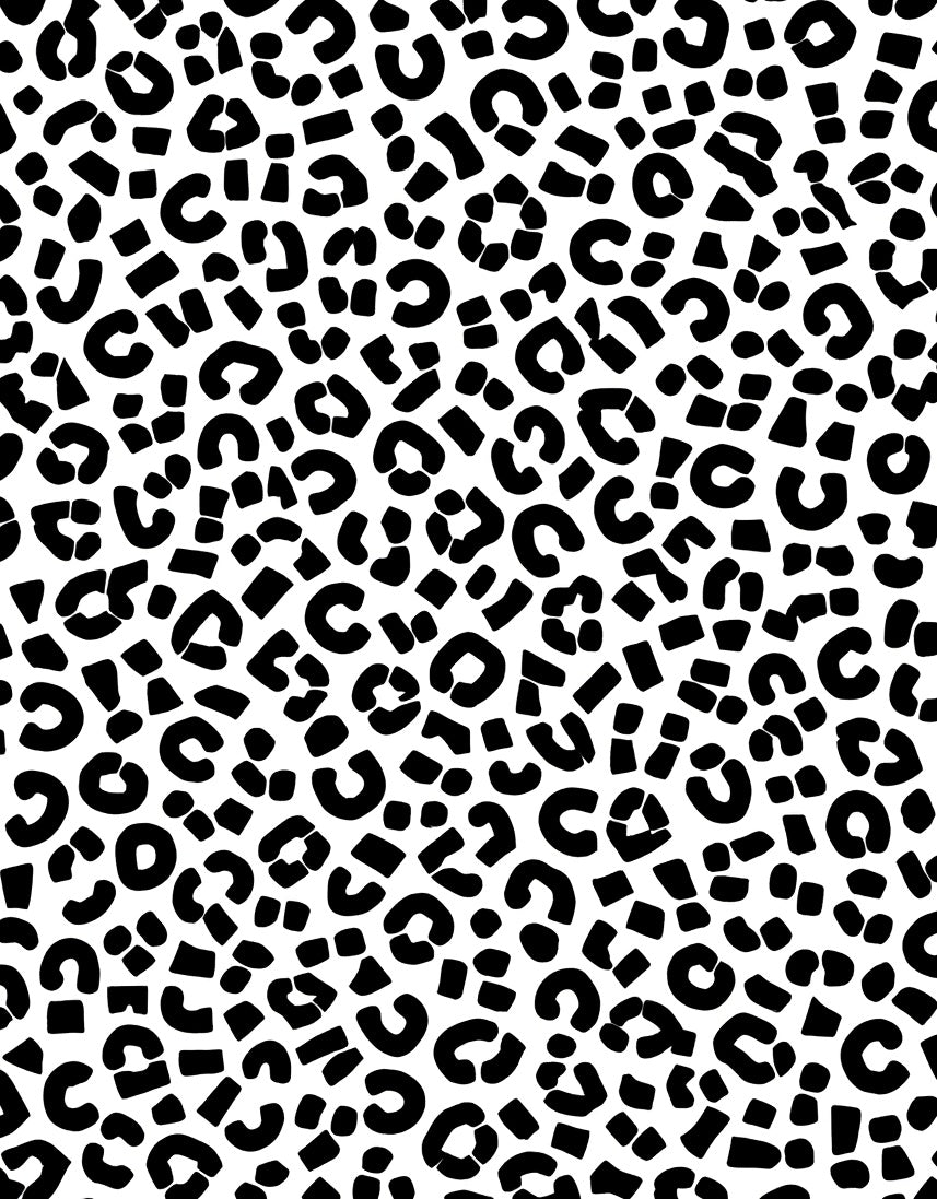 Bold Black Cheetah Spot Pattern Rug