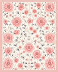 Pink Floral Vines Art Rug