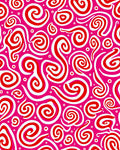 Vibrant Pink Swirls and Dots Rug