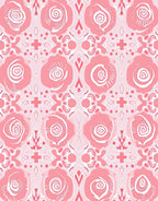 Pink Floral Abstract Pattern Rug