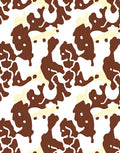 Abstract Brown Cream Splatter Pattern Rug