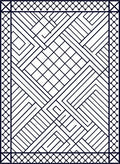 Art Deco Geometric Line Pattern Rug