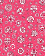 Crimson Circles Medallion Mandala Rug